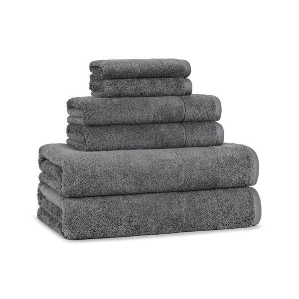Aston & Arden Turkish 6 Piece Bathroom Towel Set - Gray (PNP-BST-TS-PTR) 1/SET