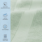 Arkwright Home® Host & Home 6pc Bath Towel Set Green, 6/Case Sets (HHBST-6PK-GR-CS) Case of 6 Sets