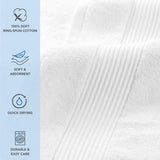 Arkwright Home® Host & Home 6pc Bath Towel Set White, 6/Case Sets (BSET-HH-WHT-CS) Case of 6 Sets