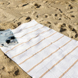 Hospeco® Las Rayas Beach Towel 30x60 Beige, 24/Case (HOSBT-HS3060-15BG-CS) Case of 24