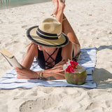 Hospeco® Las Rayas Beach Towel 30x60 Dark Grey, 24/Case (HOSBT-HS3060-15DG-CS) Case of 24