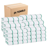 Hospeco® Las Rayas Beach Towel 30x60 Green, 4/Pack (HOSBT-HS3060-15GR) Pack of 4