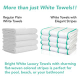 Hospeco® Las Rayas Beach Towel 30x60 Green, 4/Pack (HOSBT-HS3060-15GR) Pack of 4