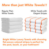 Hospeco® Las Rayas Beach Towel 30x60 Orange, 4/Pack (HOSBT-HS3060-15OR) Pack of 4