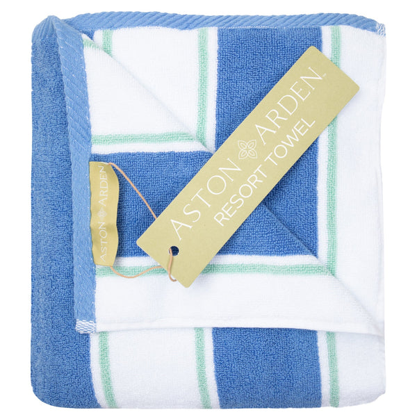 Aston & Arden Pinstriped Beach Towel 35x70 Blue/Green (PNP-BT-PINSTR-25BG) 1/EA