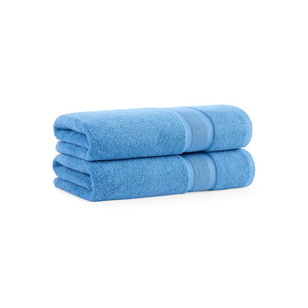 Aston & Arden Aegean Recycled Bath Towel 30x60 Blue Solid (2/Pack) (P-BT-RO-3060-BL) 2/PK