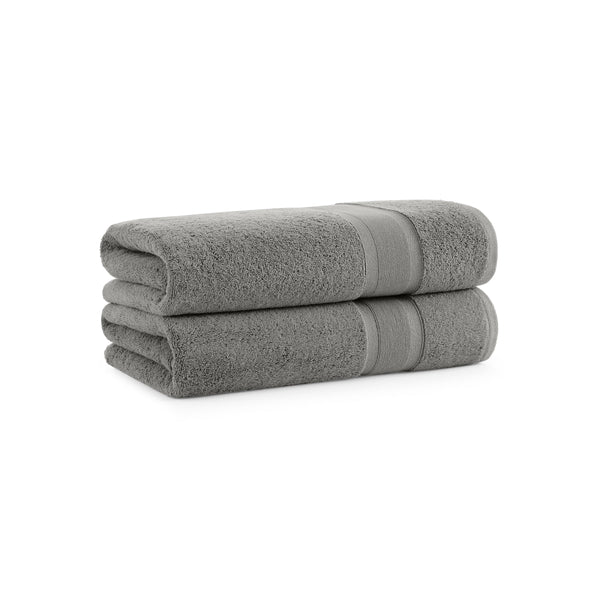 Aston & Arden Aegean Recycled Bath Towel 30x60 Dark Grey Solid (2/Pack) (P-BT-RO-3060-DG) 2/PK