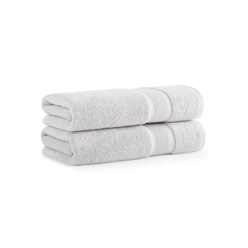 Aston & Arden Aegean Recycled Bath Towel 30x60 Light Gray Solid (2/Pack) (P-BT-RO-3060-LG) 2/PK