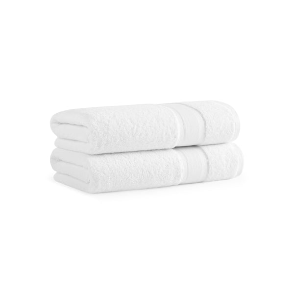 Aston & Arden Aegean Recycled Bath Towel 30x60 White Solid (2/Pack) (P-BT-RO-3060-WH) 2/PK