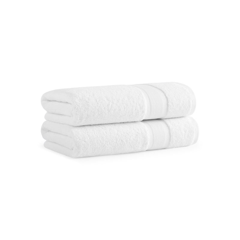 Aston & Arden Aegean Recycled Bath Towel 30x60 White Solid (2/Pack) (P-BT-RO-3060-WH) 2/PK