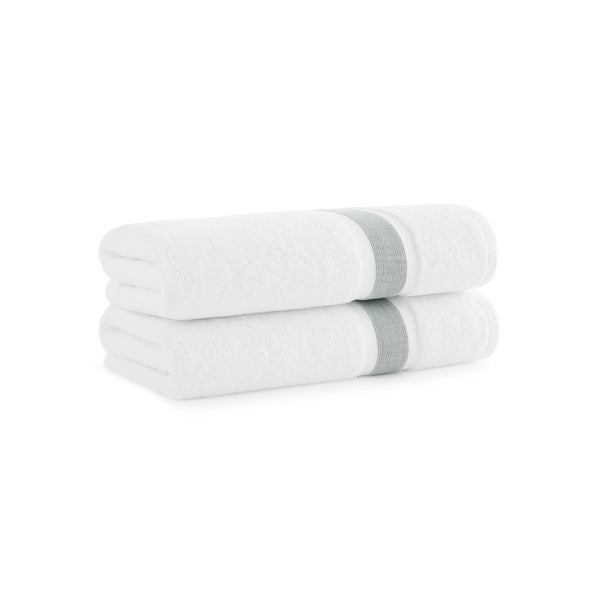 Aston & Arden Aegean Recycled Bath Towel 30x60 Green Striped (2/Pack) (P-BT-RT-3060-DS) 2/PK
