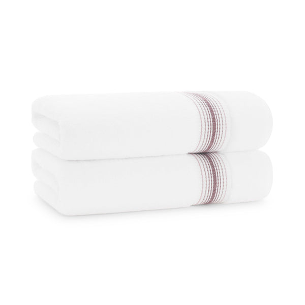 Aston & Arden Turkish Striped Bath Towel 30x60 Rose (2/Pack) (PNP-BT-STT3060-18RSE) 2/PK
