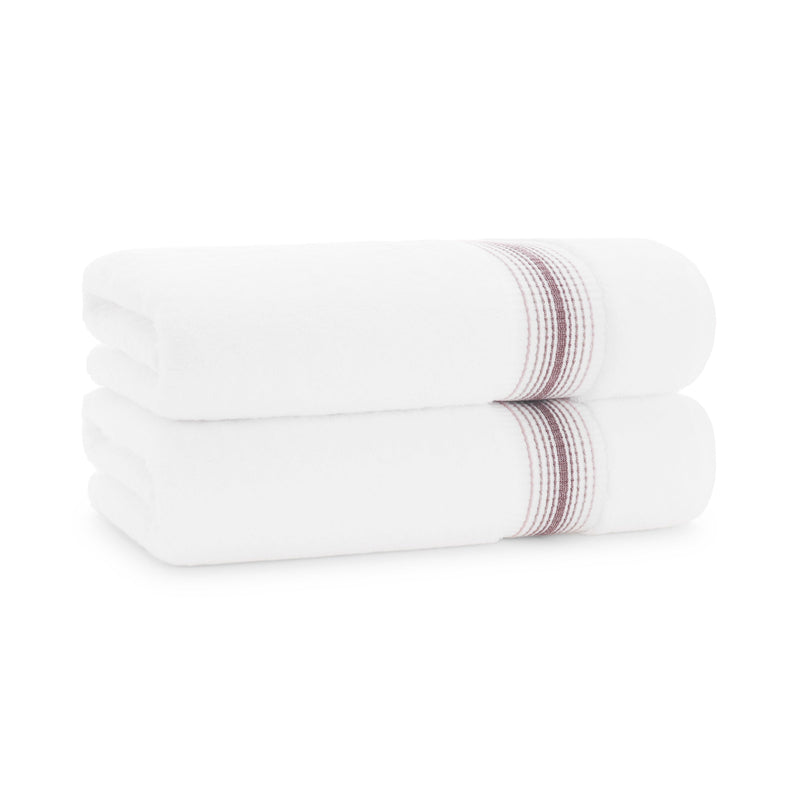 Aston & Arden Turkish Striped Bath Towel 30x60 Rose (2/Pack) (PNP-BT-STT3060-18RSE) 2/PK