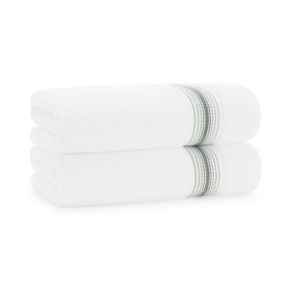 Aston & Arden Turkish Striped Bath Towel 30x60 Sage (2/Pack) (PNP-BT-STT3060-18SGE) 2/PK
