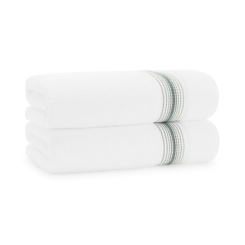 Aston & Arden Turkish Striped Bath Towel 30x60 Sage (2/Pack) (PNP-BT-STT3060-18SGE) 2/PK
