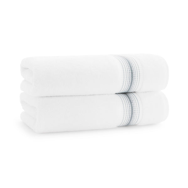 Aston & Arden Turkish Striped Bath Towel 30x60 Slate (2/Pack) (PNP-BT-STT3060-18SLT) 2/PK