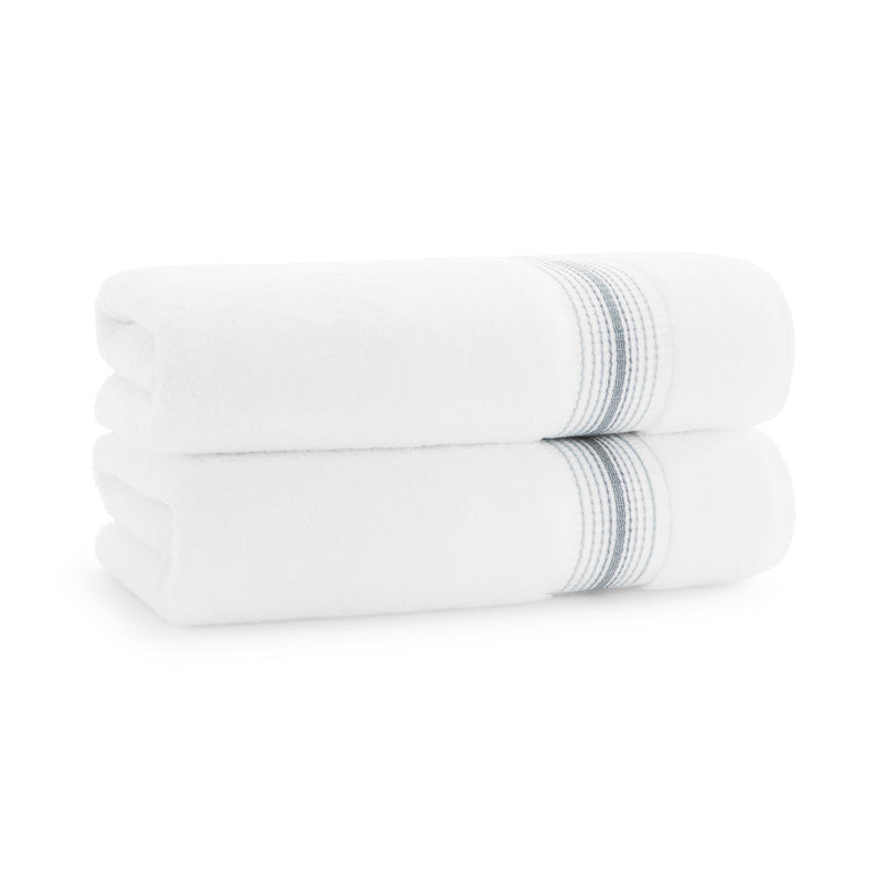 Aston & Arden Turkish Striped Bath Towel 30x60 Slate (2/Pack) (PNP-BT-STT3060-18SLT) 2/PK