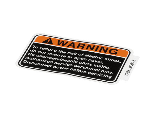 Bunn 37881.0000 Decal, Warning No Svce Parts (BU37881-0000) Each