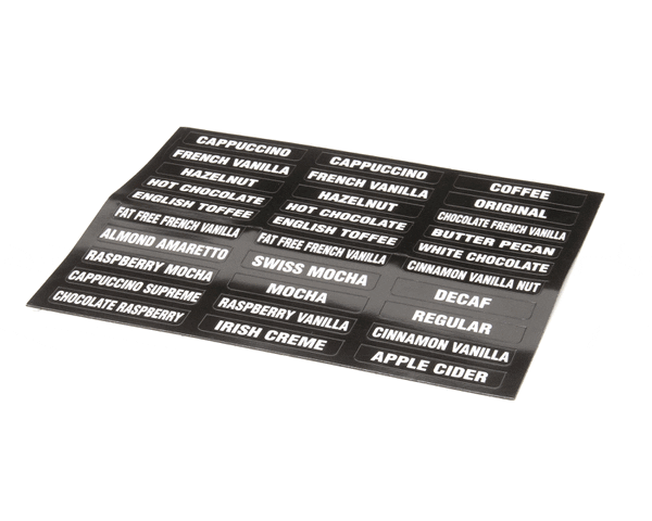 Bunn 38749.0000 Decal, Flvr Labels Imix (New) (BU38749-0000) Each