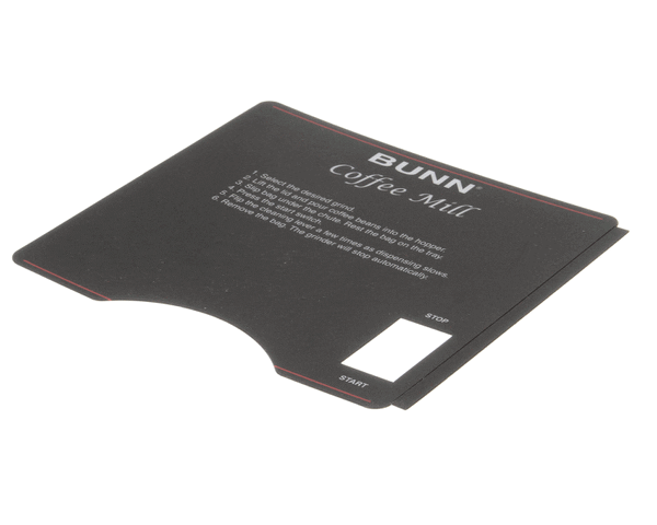Bunn 39957.0000 Decal, Grinder W/Switch(G2/G3 (BU39957-0000) Each