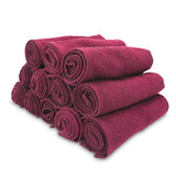 Hospeco® Cotton Salon Towel 16x28 Burgundy, 144/Case (HOSBB-1628-3BUR-CS) Case of 144