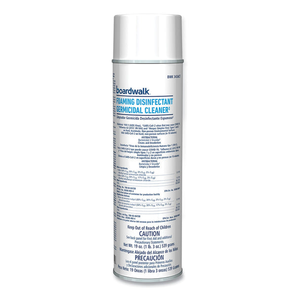 Boardwalk® Foaming Disinfectant Germicidal Cleaner, Flowery Scent, 19 oz Aerosol Can, 12/Carton (BWK343ACT) Case of 12