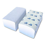 Boardwalk Green Single-Fold Towels, 1-Ply, 9.13 x 10.25, Natural White, 250/Pack, 16 Packs/Carton (BWK52GREEN) Case of 4000