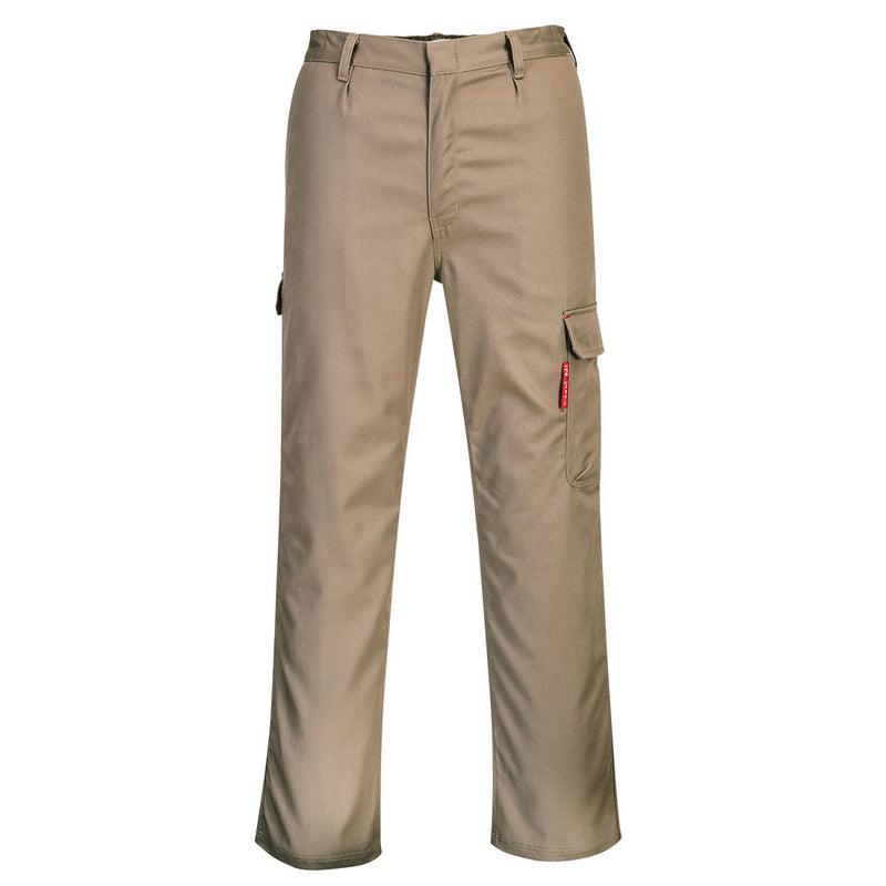Portwest® Bizweld Work FR Cargo Pants, Khaki, Size 5XL (BZ31KHR5XL) Each