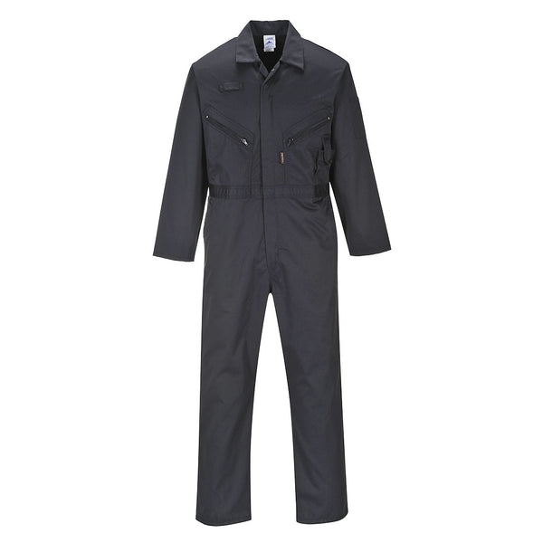 Portwest® Liverpool Zipper Coverall, Black, Size S (C813BKRS) Each