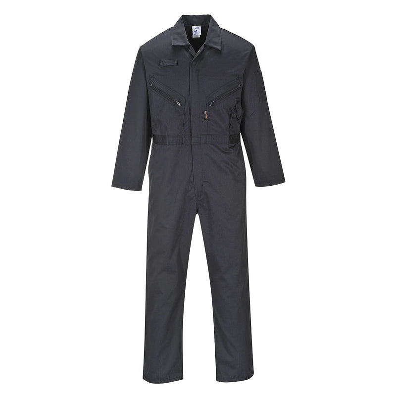 Portwest® Liverpool Zipper Coverall, Black, Size M (C813BKRM) Each