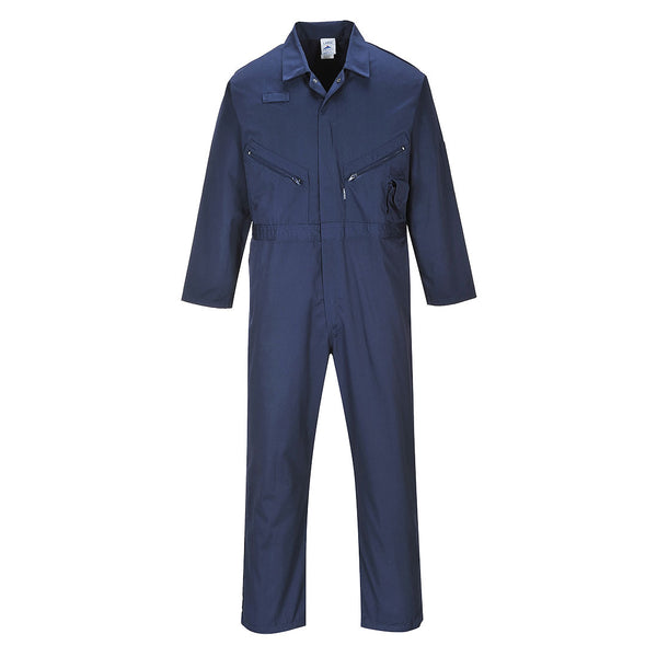 Portwest® Liverpool Zipper Coverall, Navy, Size XXXL (C813NARXXXL) Each