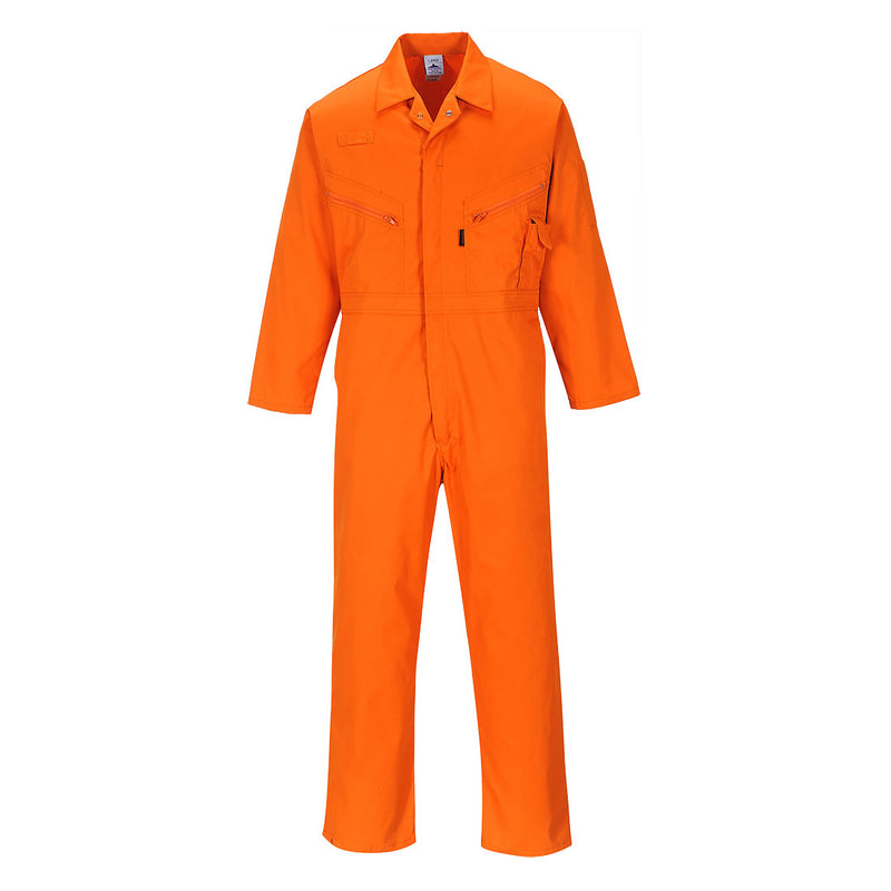Portwest® Liverpool Zipper Coverall, Orange, Size XL (C813ORRXL) Each