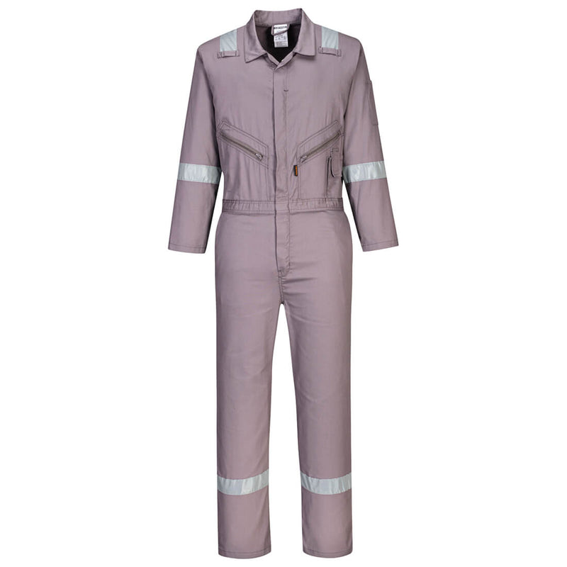 Portwest® Iona Enhanced Cotton Coverall, Gray, Size XXL (C814GRRXXL) Each