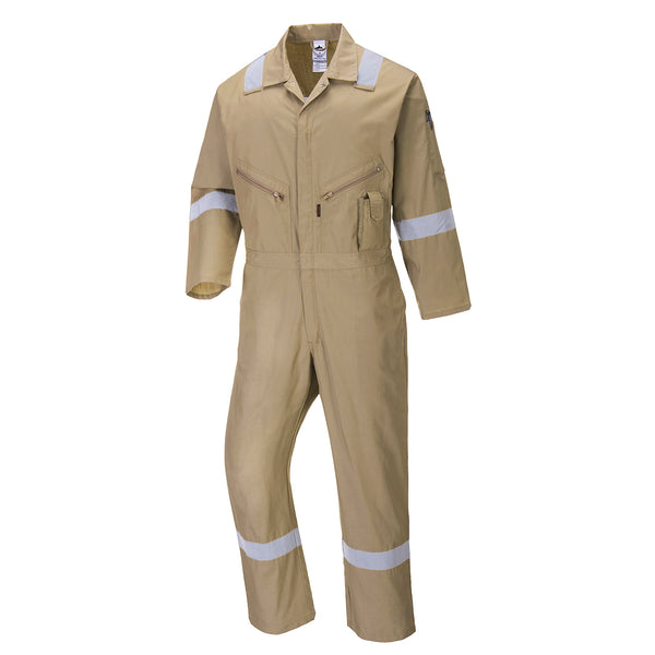 Portwest® Iona Enhanced Cotton Coverall, Khaki, Size XXXL (C814KHRXXXL) Each