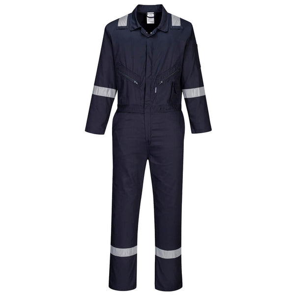 Portwest® Iona Enhanced Cotton Coverall, Navy, Size 5XL (C814NAR5XL) Each