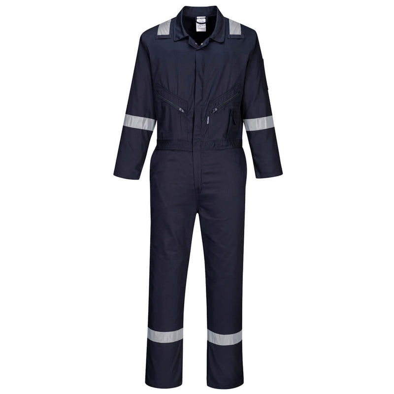 Portwest® Iona Enhanced Cotton Coverall, Navy, Size 5XL (C814NAR5XL) Each