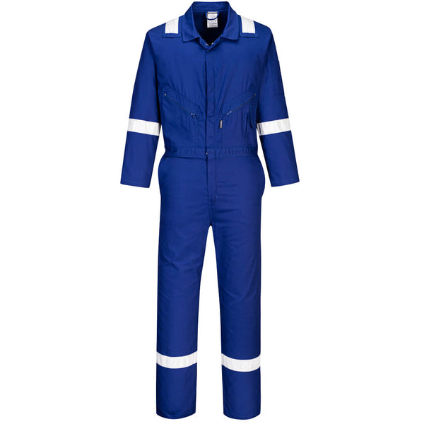Portwest® Iona Enhanced Cotton Coverall, Royal Blue, Size XXXL (C814RBRXXXL) Each
