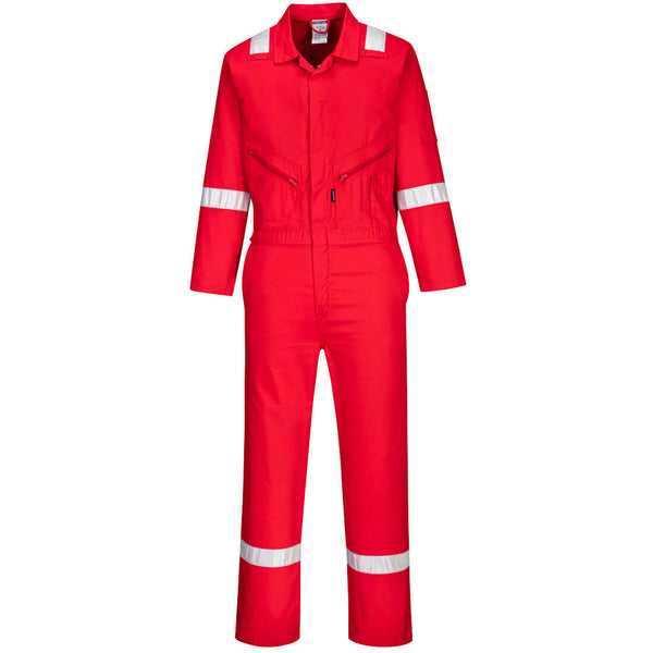 Portwest® Iona Enhanced Cotton Coverall, Red, Size XXL (C814RERXXL) Each