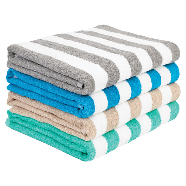 Arkwright Home California Cabana Beach Towel 30x70 Assorted (4/Pack) (PNP-CABANA-ASST) 4/PK