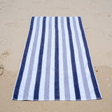 Hospeco® Cabo Cabana Beach Towel 30x70 Black/Grey, 4/Pack (CABOCABANA-BK/GY) Pack of 4