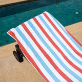 Hospeco® Cabo Cabana Beach Towel 30x70 Orange/Blue, 4/Pack (CABOCABANA-OR/BL) Pack of 4