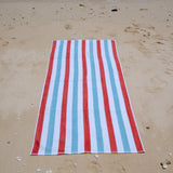 Hospeco® Cabo Cabana Beach Towel 30x70 Orange/Blue, 24/Case (HOSCABOCABANA-OR-BL-CS) Case of 24