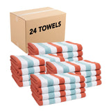 Hospeco® Cabo Cabana Beach Towel 30x70 Orange/Blue, 4/Pack (CABOCABANA-OR/BL) Pack of 4