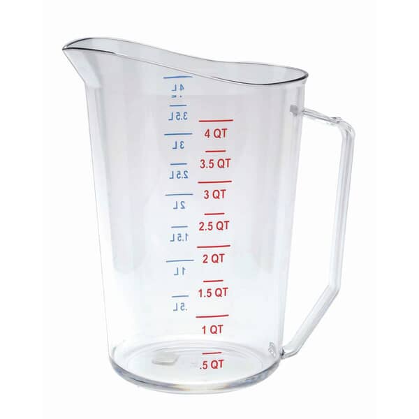 CAMBRO 400MCCW135 MEASURE CUP 4QT-CLRCW (CAM400MCCW135) Each