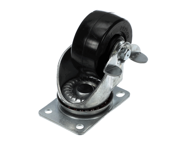 CARTER HOFFMANN 18301-3070 3SWIVEL BLK RUBBER CASTER WITH BRAKE (CAR18301-3070) Each