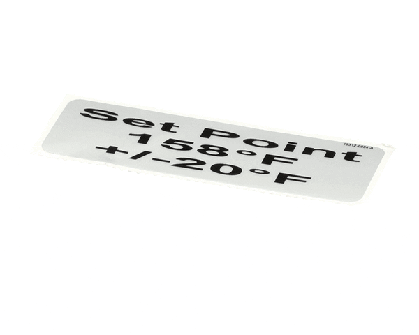 CARTER HOFFMANN 18312-0554 DECAL, 158 +/-15 DEG F (CAR18312-0554) Each