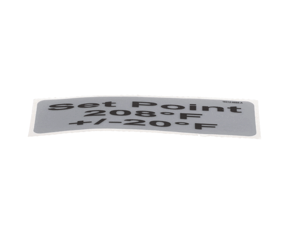 CARTER HOFFMANN 18312-0555 DECAL, 208 +/-15 DEG F (CAR18312-0555) Each