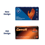 Safety Zone® Nitrile Powder Free 9 mil Textured Gloves, Orange, Med, Case of 1000 (SZNCAT455) Case of 1000