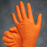 Safety Zone® Nitrile Powder Free 9 mil Textured Gloves, Orange, Lrg, Case of 1000 (SZNCAT456) Case of 1000