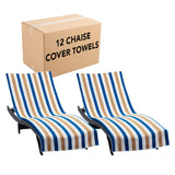 Hospeco® Cabo Cabana Chaise Cover 30x85 Navy/Beige, Pack of 2 (CC-CABOCABANA-NV/BG) Pack of 2